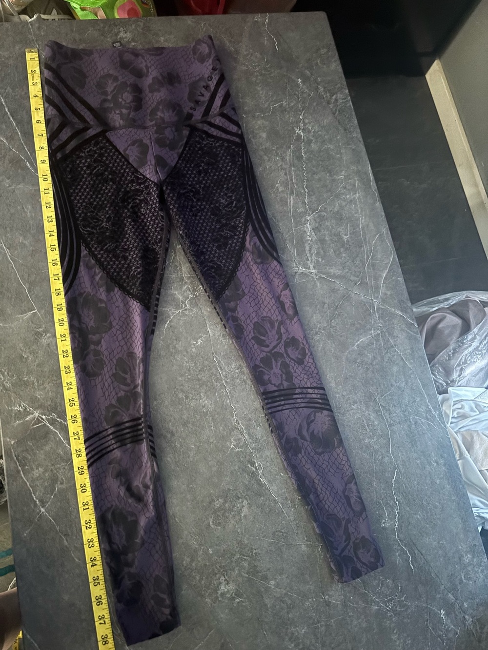 Savage X Fenty Purple Floral & Geometric Leggings